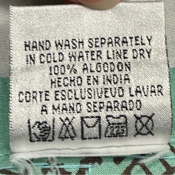 Cute Options Butterfly Print Embellished Cotton Maxi Skirt Blue & Brown Size M - Picture 3 of 11